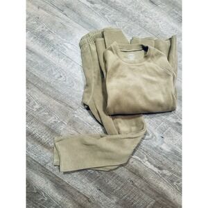 Cabela's XL beige 2 piece fleece suit